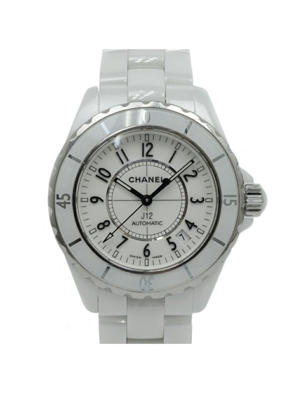 Chanel 38 White Ceramic Automatic Winding Regular Box Watch